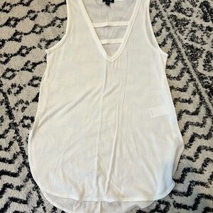 Express White Sleeveless Cut Out Tank Top